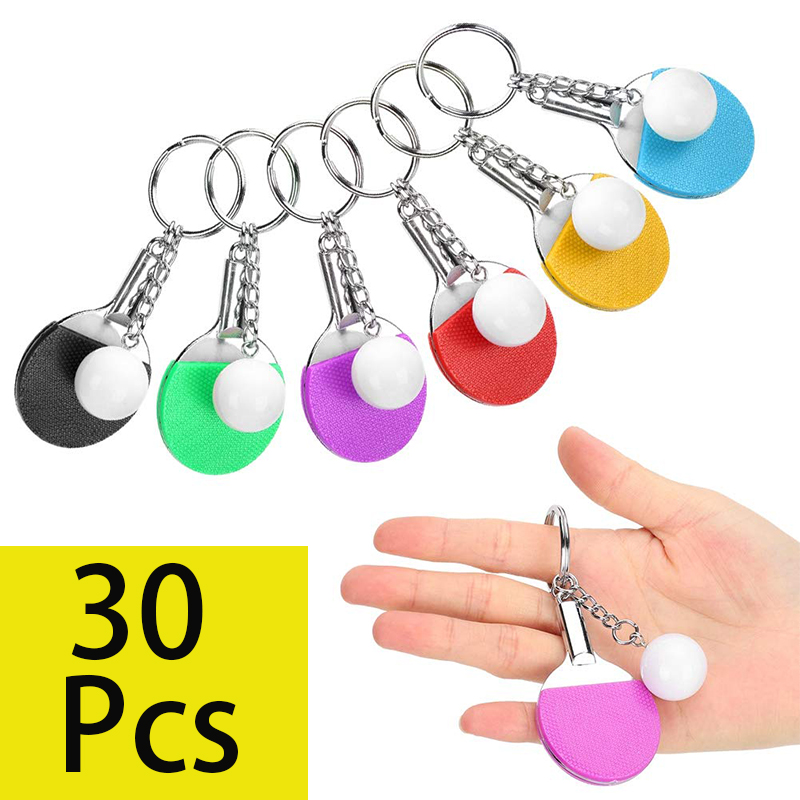 Table Tennis Umpire - 30 Uds Mini llavero de raqueta