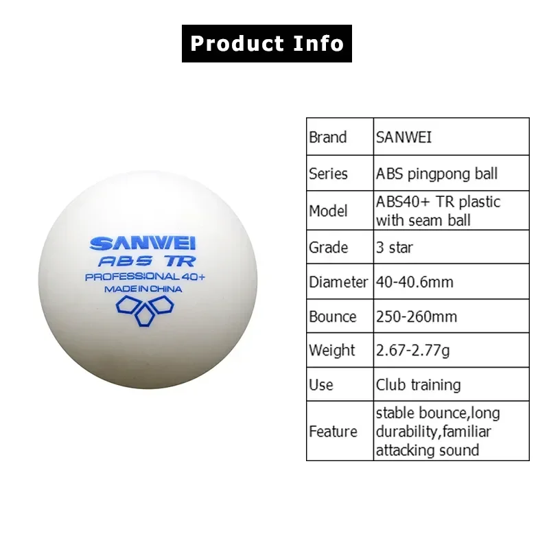 SANWEI-ABS TR Pelotas de tenis - Table Tennis Olympics reseña y precio
